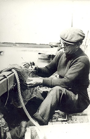 mending a fishing net